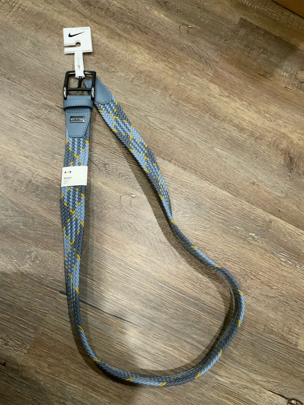 New Nike Golf G Flex Woven Stretch Belt Pastel Blue Weave Men's Med (36/38)